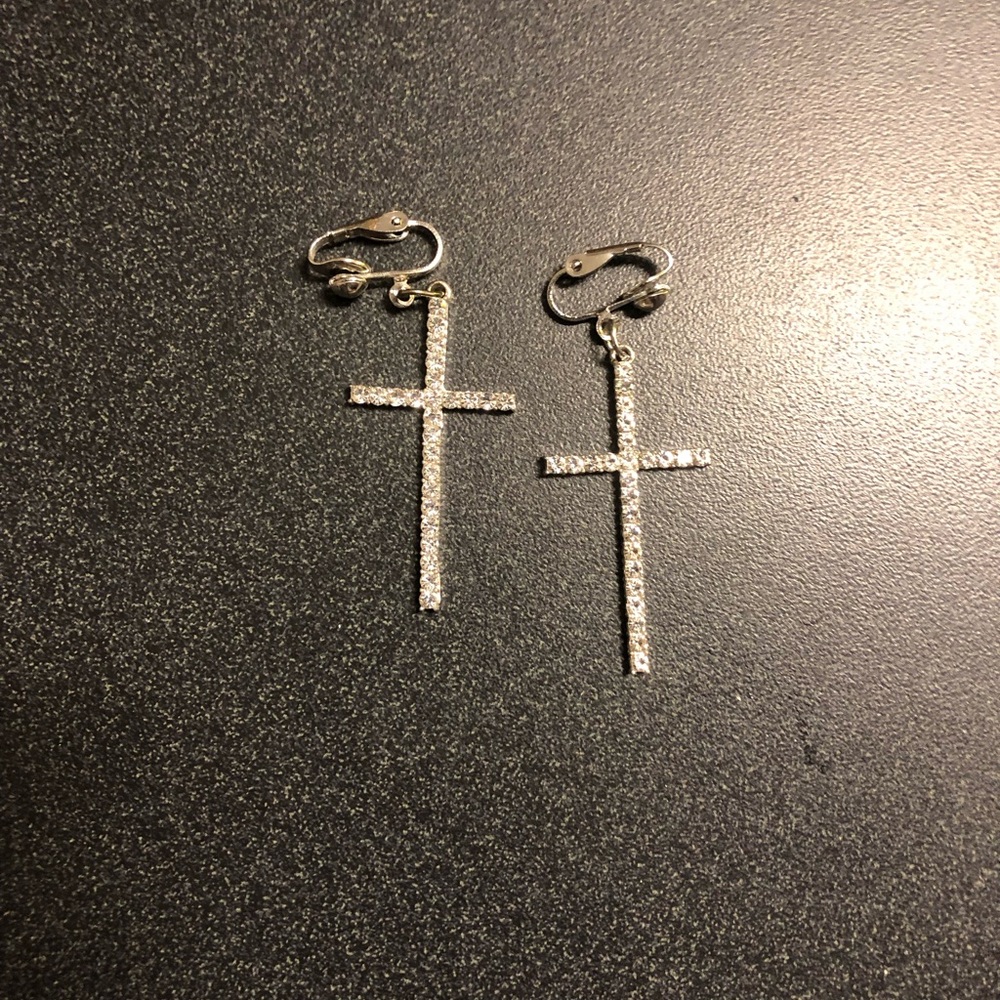 Cross Clip-On Earrings